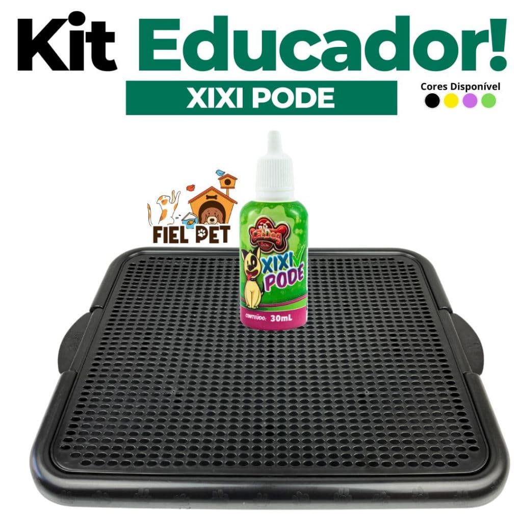 KIT Sanitário Tapete Higiênico Grande Para Cachorro + Educador Xixi Pode 30ml Cat Dog Pet Cães