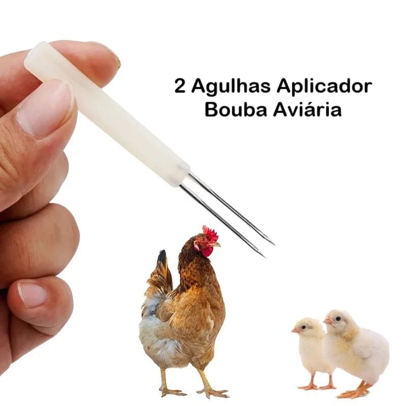 2 Agulhas Aplicador Bouba Aviária pox/vacinação de galinha, patos, codorna, frango,ganso vacinação