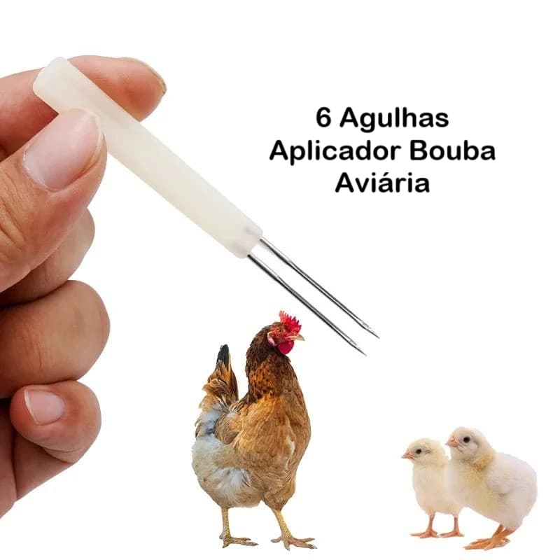 6 Agulhas Aplicador Bouba Aviária pox/vacinação de galinha, patos, codorna, frango,ganso vacinação