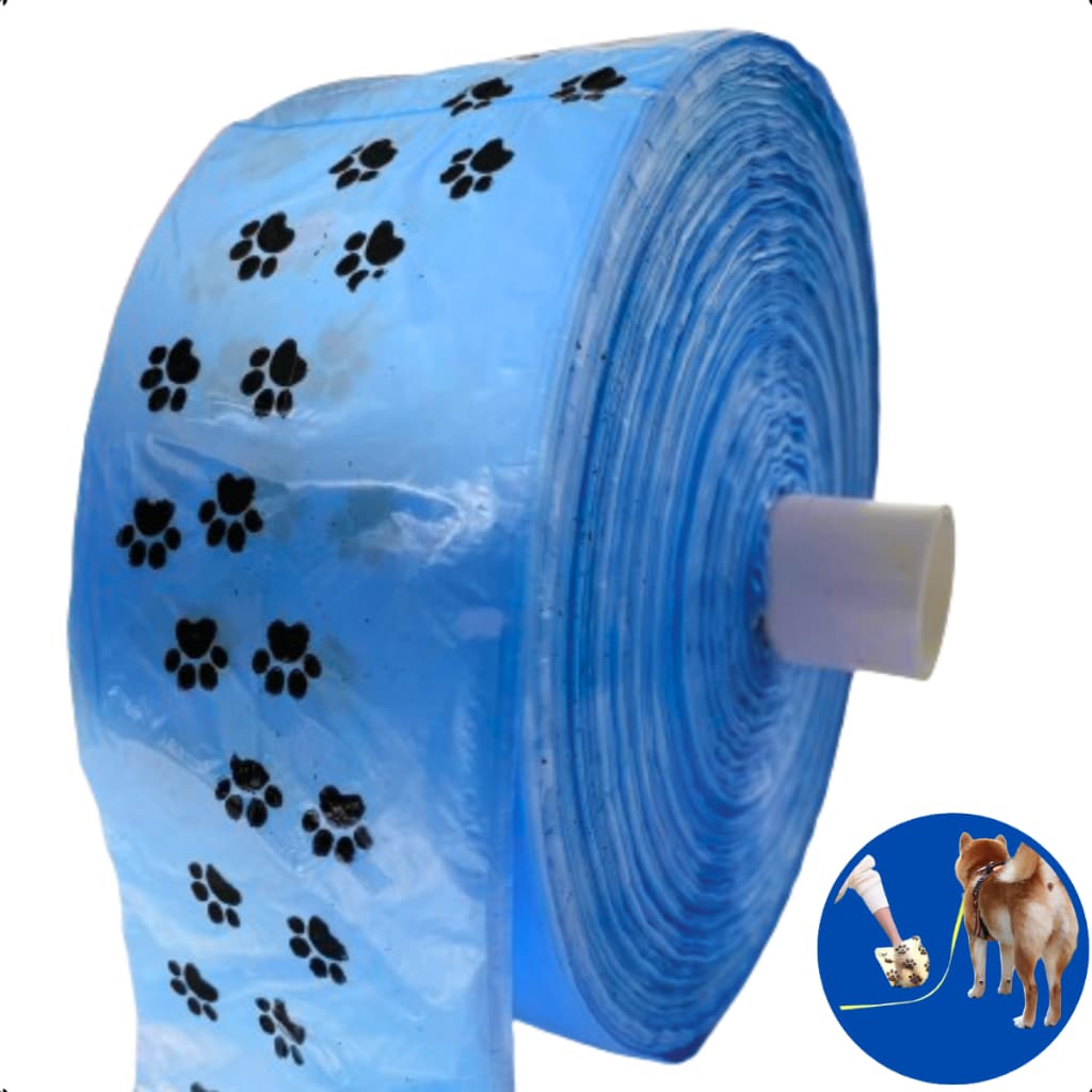 Kit Bobina Cata Caca c/ 2400 Saquinhos de Lixo Coco Pet Biodegradavel 28x30 Azul