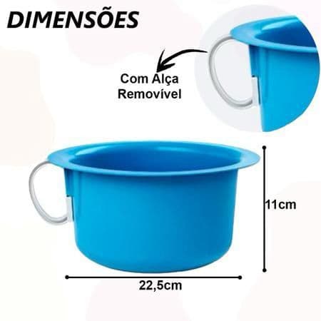 Penico/Urinol Portátil Multiuso Adulto, Idosos e Infantil – Plástico com Alça Removível Hospitalar .