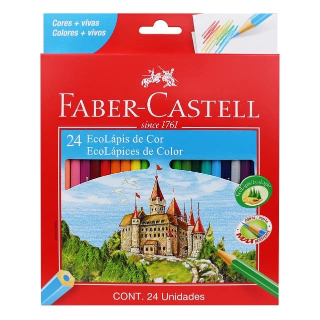 Lápis De Cor Faber Castell Ecolapis Max Resistente