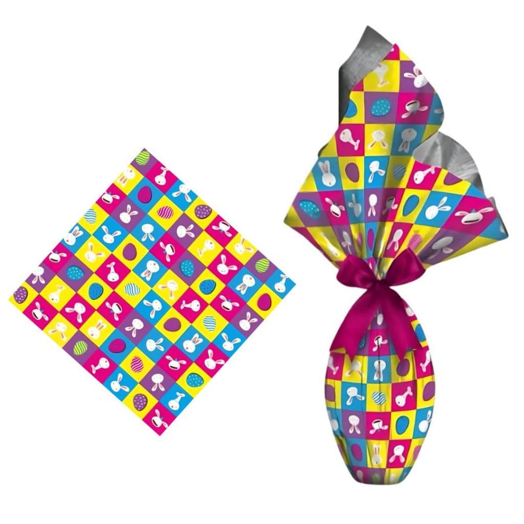 KIT 25~100 EMBALAGEM OVO DE PÁSCOA ENVELOPE EXPRESS 100/150/250/350 g 24x24 ou 35x35 OFF (CHOCO)