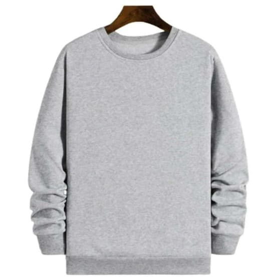 Moletom Gola Redonda Preto Blusa de Frio Casaco Unissex Masculino Feminino Careca Moletons