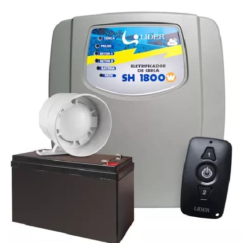 Central Choque E Alarme Wifi Arme Pelo App Lider + Bateria + Sirene