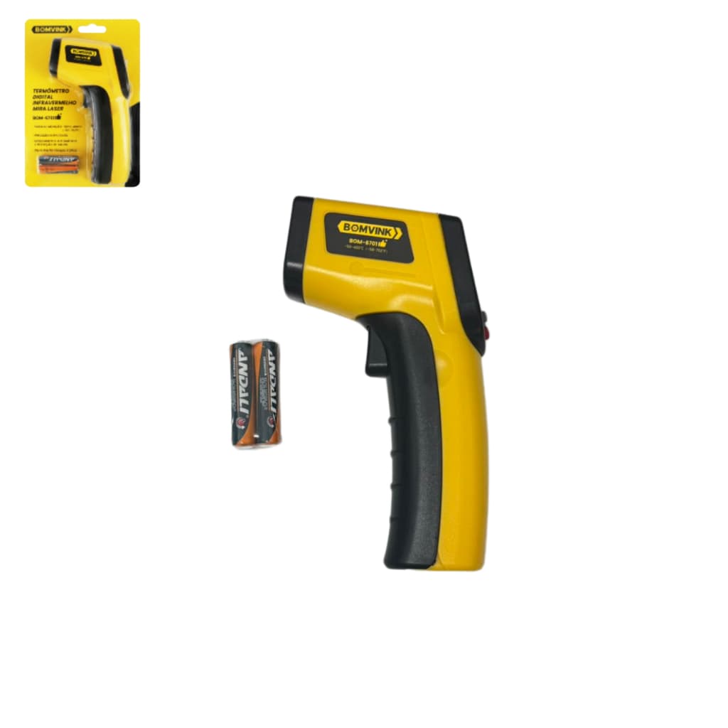 Termômetro Laser Digital Infravermelho -50 A 400 °C Com Pilhas