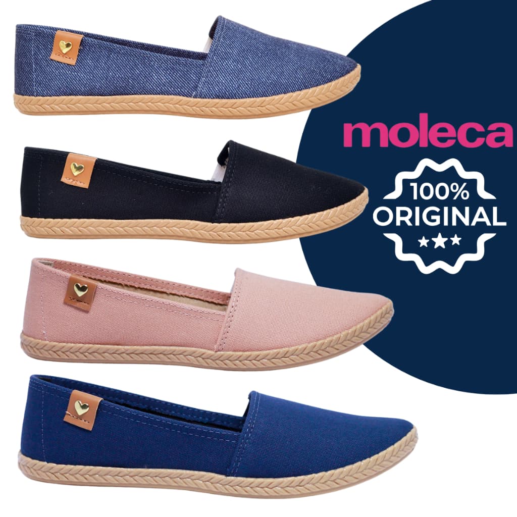 Sapatilha Alpargatas Moleca Feminina Original Confortavel Casual Bico Redondo Elástico Ajustável