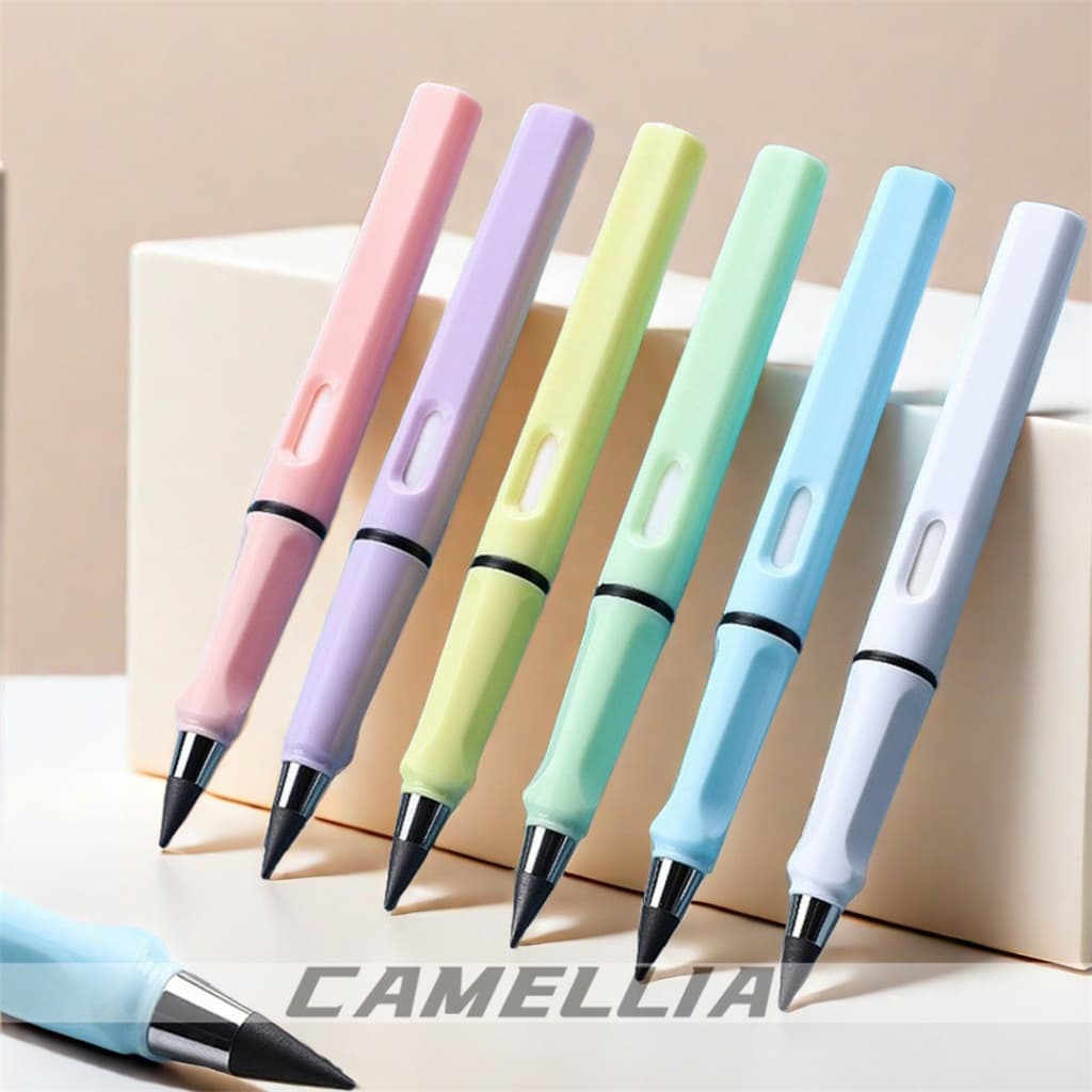 Kit de 6 Peças Lápis Infinito Tecnológico Sem Apontar e Apagável