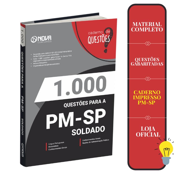 Livro 1.000 Questões Gabaritadas PM-SP - Soldado