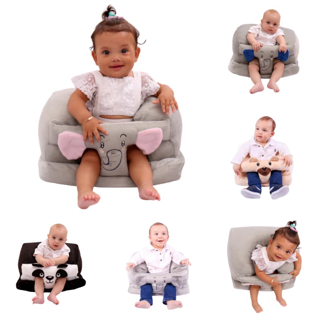 Cadeira De Apoio Para Sofá Bebê Bonitinho Pelúcia Sentar Alimentação Confortável Ninho De Lavável Sem Enchedor