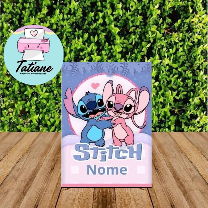 adesivo personalizado para capa de caderno brochurão grande frente verso e lateral