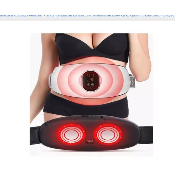 Cinto de massagem Máquina de emagrecimento  abdominal anti-celulite massageador feminino queimador de gordura