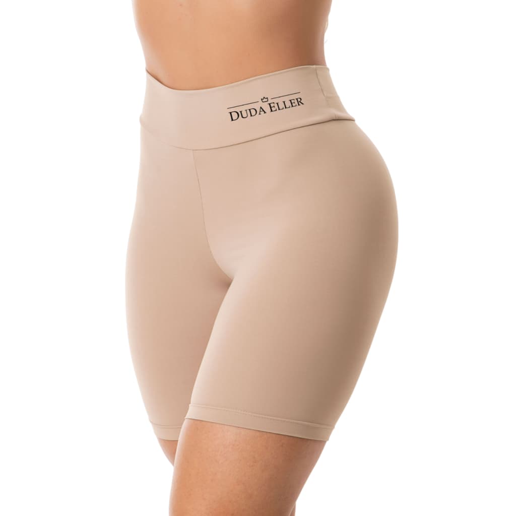 Calcinha Short Anágua Cós Alto Duplo Modelador em Poliamida Segunda Pele Lingerie Feminina Confortável Modela e Ajusta