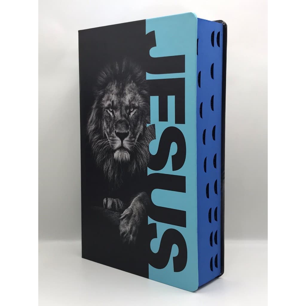 Bíblia Sagrada Tamanho Grande Capa Dura Com Harpa Palavras de Jesus em Vermelho Jesus Azul Bebê