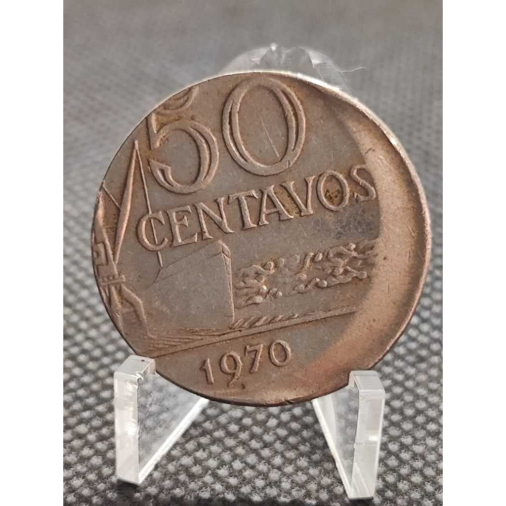 Moeda 50 centavos ano 1970 Boné