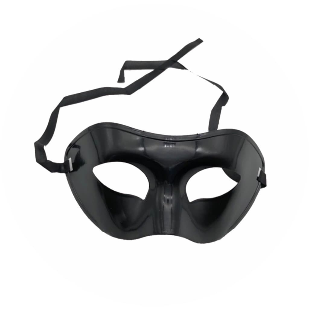 Máscara Preta Lisa - Fantasia Cosplay