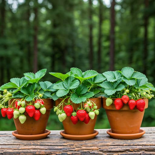 pacote sementes de morango gigante para vasos