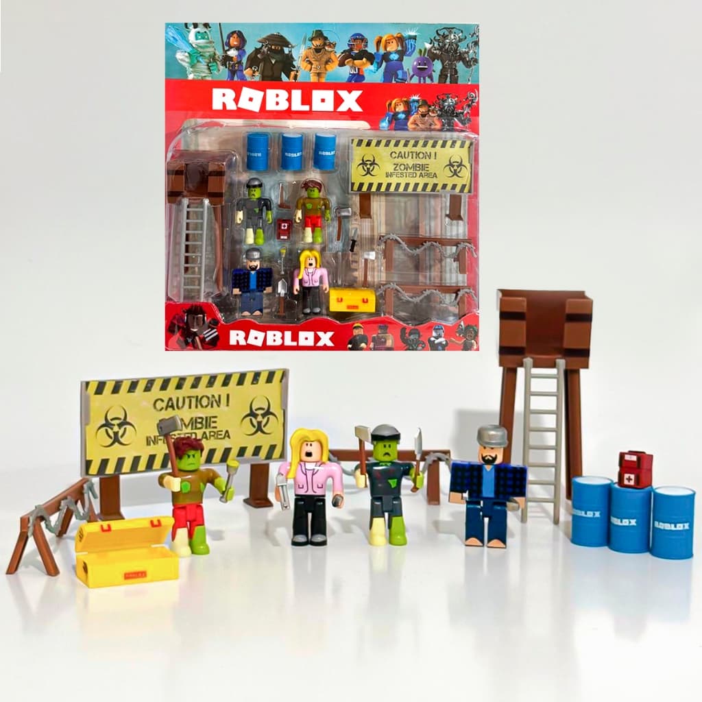 Kit Roblox Boneco Articulado Desmontavel Com Escada Coleção Zumbilândia