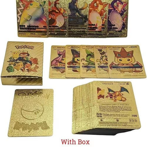 Cartas Pokémon Gold - 55 Peças Com Box | Envio Imediato | Edição Limitada