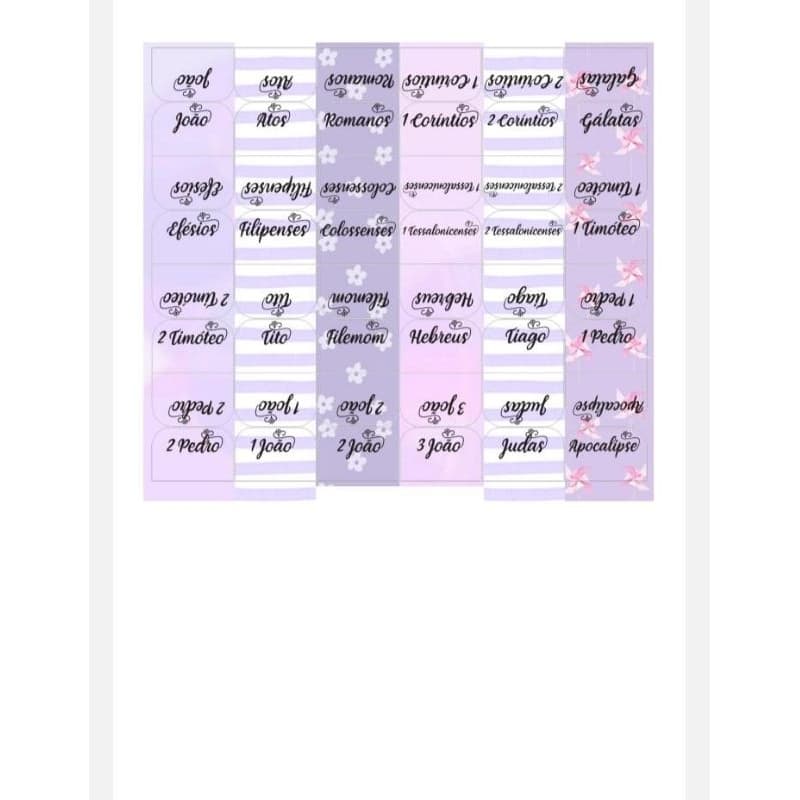 Abas adesivas para bíblia TONS DE ROXO suave