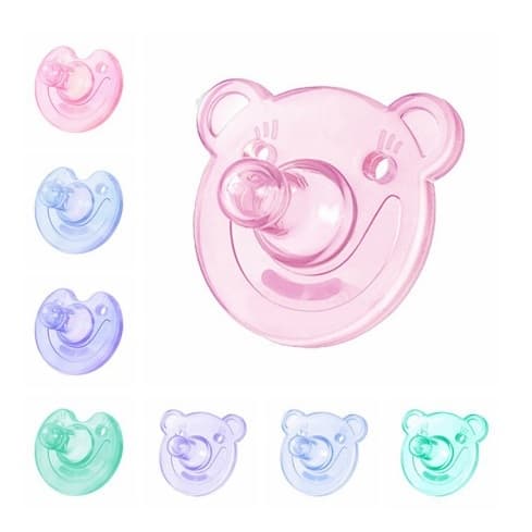 1 Chupeta recém nascido Bico Bebê Silicone anti cólica Ursinho Sorriso