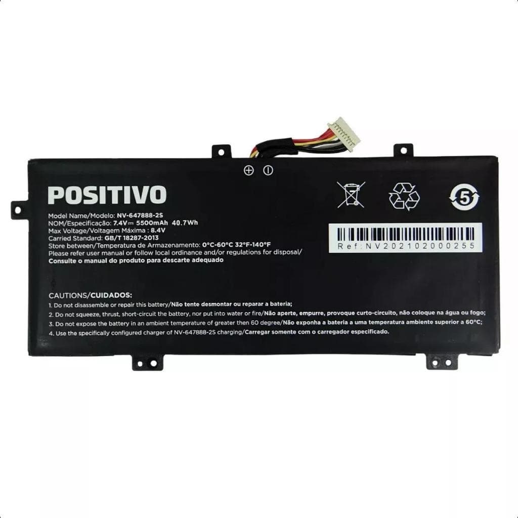 Bateria Notebook Positivo Nv-647888-2s 7.4v 5500mah 40.7wh