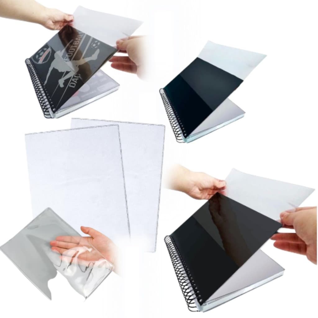 CAPA PRONTA PLASTICA  ENCAPAR  CADERNO DE ARAME CAPA DURA 96 FOLHA SOLTA