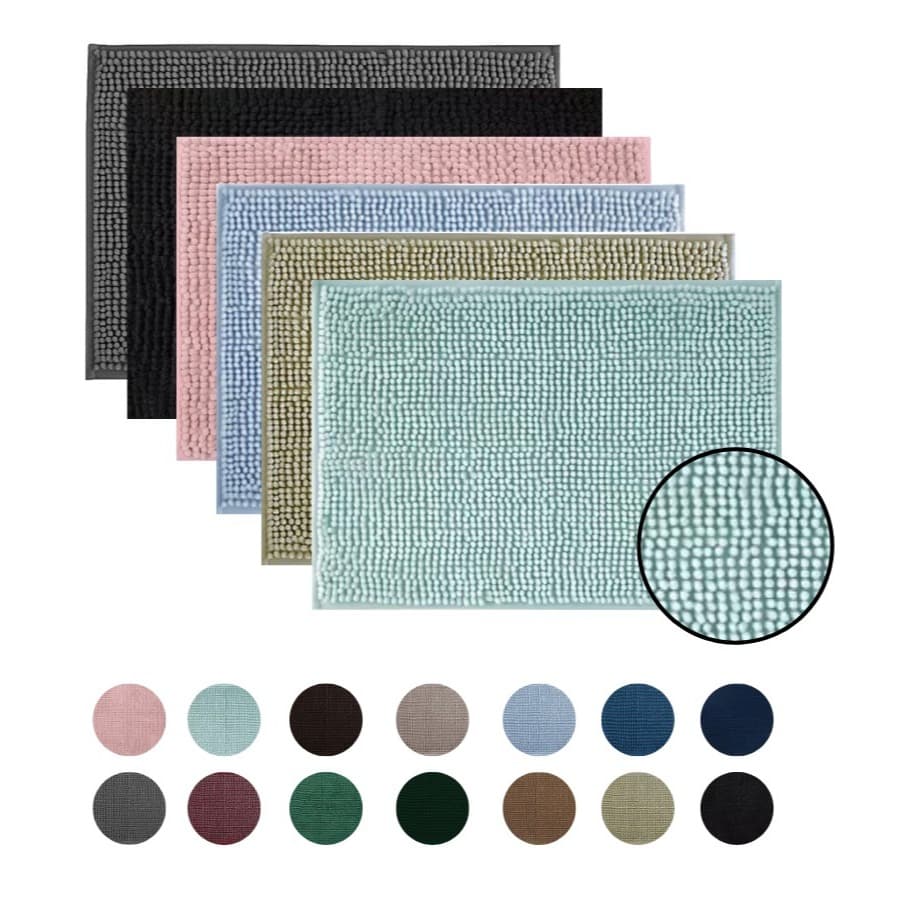Kit 2 Tapete Banheiro 40x60 Antiderrapante Bolinha Dedinho Microfibra Macarrão Várias Cores