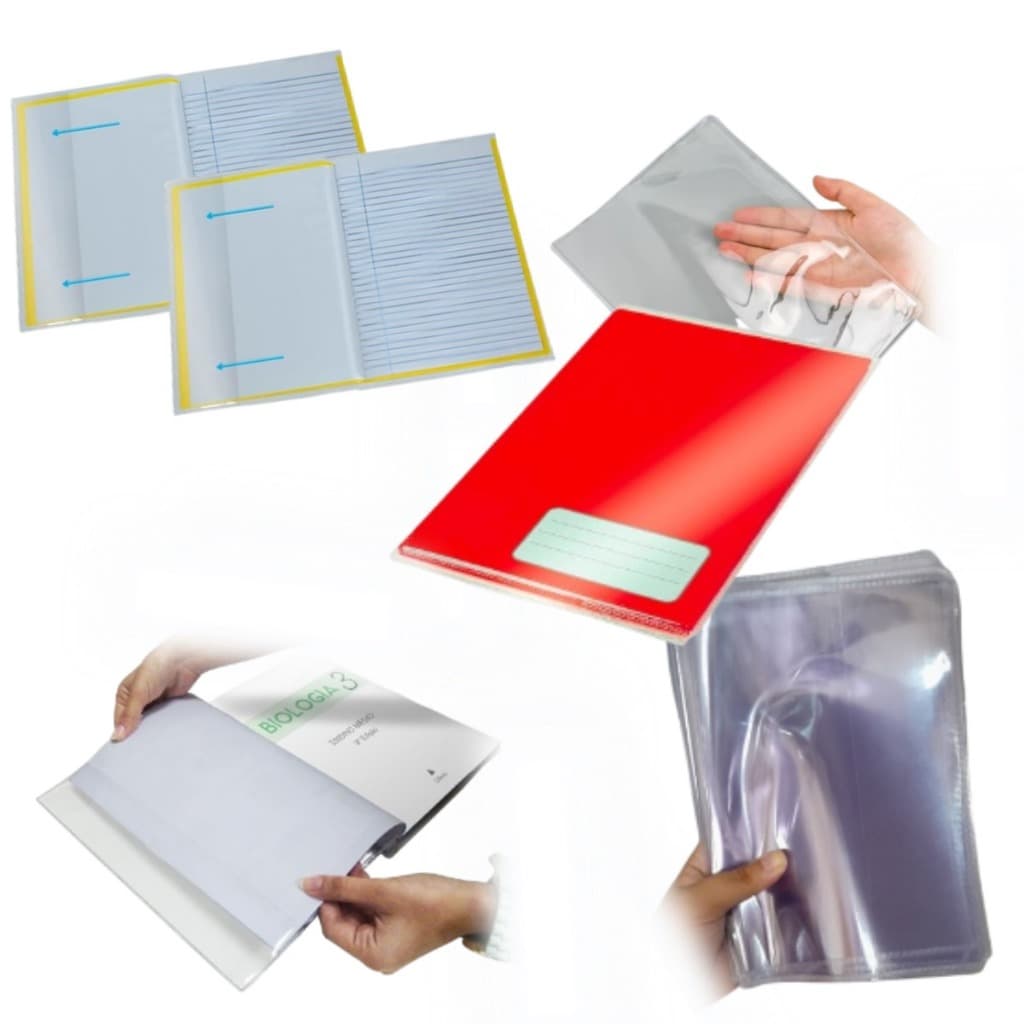 CAPA PRONTA PLASTICA P ENCAPAR CADERNO BROCHURAO CAPA DURA 96/80 FLS E ALIBOMBOM