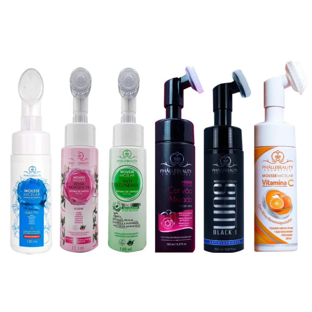 Mousse Micelar Espuma de Limpeza Facial Sabonete Facial Phallebeauty