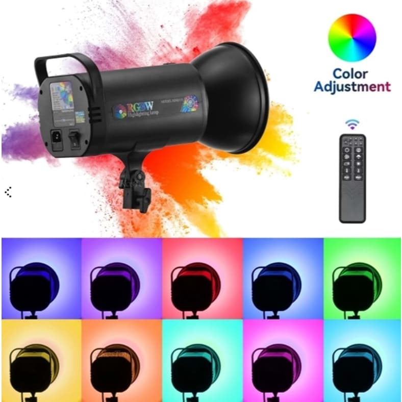 Luz De Vídeo Led 500w Rgb Photo Studio Daylight Lighting for Youtube Video Live +Tripe 2.1 Metros 110V-220V Bivolt  MM85
