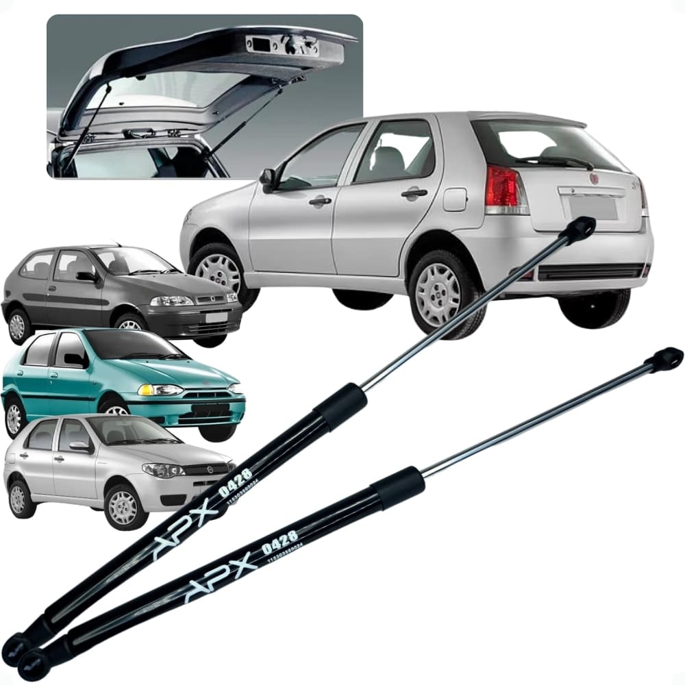 Par De Amortecedor Porta Malas Mola a Gás Tampa Traseira Para Linha Palio G1 G2 G3 G4 1996 até 2011.