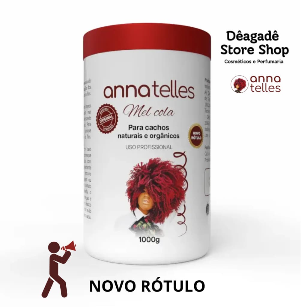 Mel Cola Anna Telles 1 kg - Definição Cabelos Cacheados - Crespos - Naturais - Orgânicos