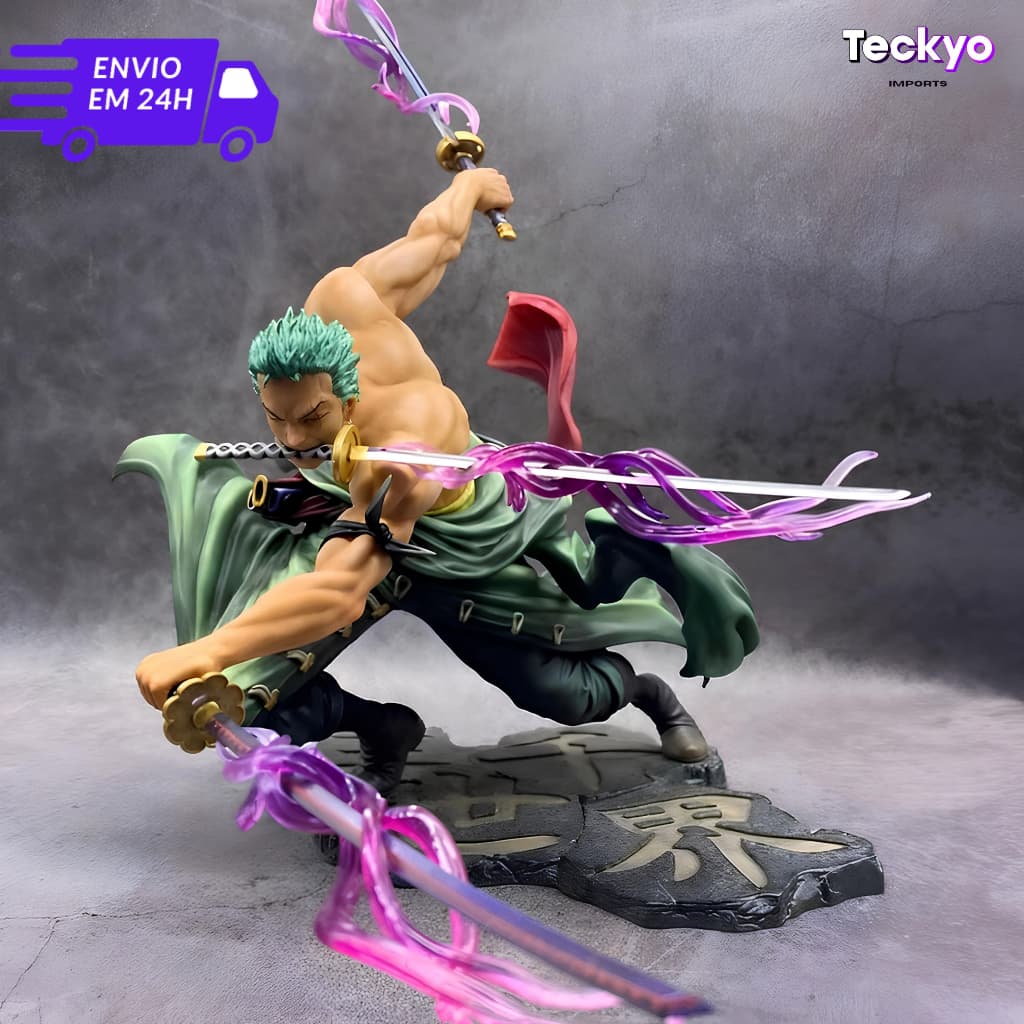 Action Figure One Piece Zoro Roronoa Figura de Ação Colecionável de Anime
