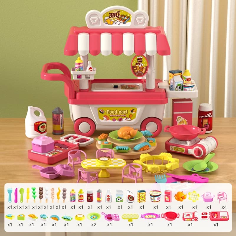 Brinquedo Carrinho de Churrasco - Brinquedo Faz de Conta Divertido e Pura Imaginação 🍴🍖🔥