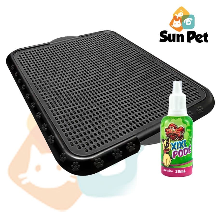 KIT Sanitário Tapete Higiênico Grande Para Cachorro + Educador Xixi Pode 30ml Cat Dog Pet Cães