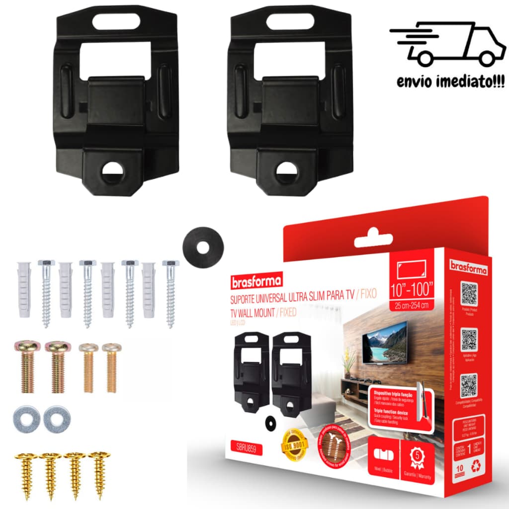 Suporte Para Tv Universal Led Lcd 28 32 39 40 42 43 50 55 60 65 71 100 Polegadas Paniel ou Parede