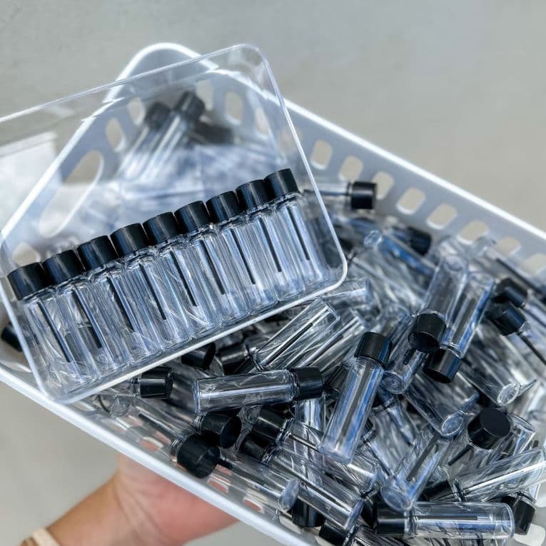 Kit 60 Frascos Flaconetes Vazio Perfume 4ml Amostra Provador Demonstrador Recipiente Pet Fragrância