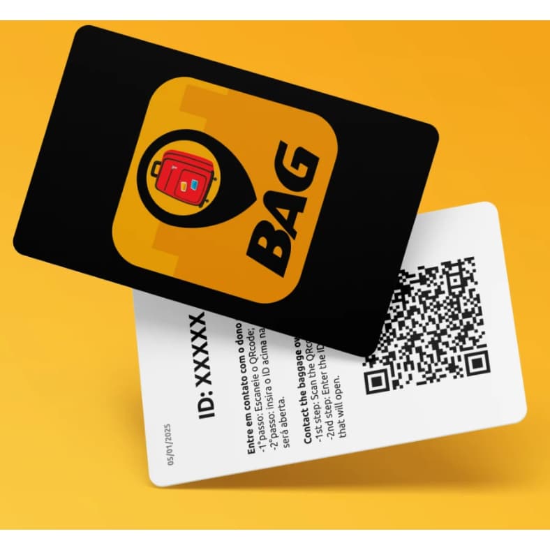 Tag de Mala/ Identificador inteligente. Para Bolsas, Malas e Mochilas (BRILHANTE)
