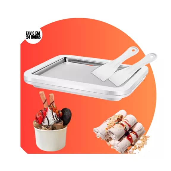 Sorveteria Adulto Infantil Sorvete Na Chapa Instantânea Rolo