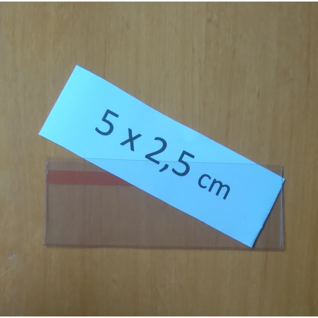 PORTA ETIQUETA/PREÇO U 5 X 2,5 C/ DUPLA FACE 100 UN