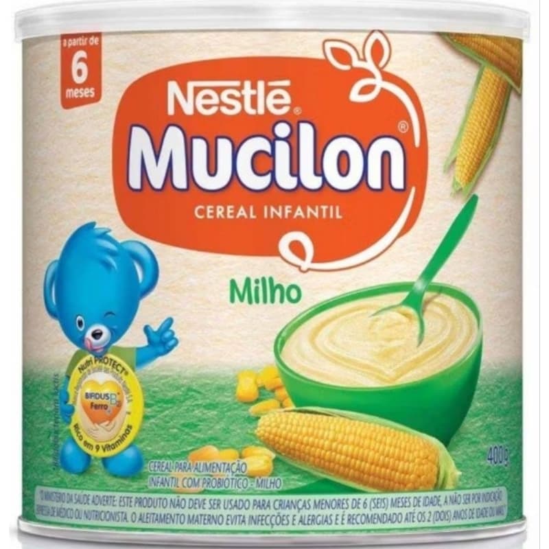 MUCILON NESTLÉ SABORES MILHO/ARROZ/AVEIA E ARROZ/MULTI CEREAIS LATA 400 GRAMAS KIT COM DUAS LATAS!