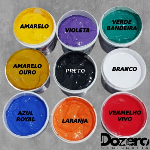 Tinta Serigrafia Hidrocolor Mix Alta Cobertura Colordex 250ml Silk Screen Estampa Pintura Varias Cor