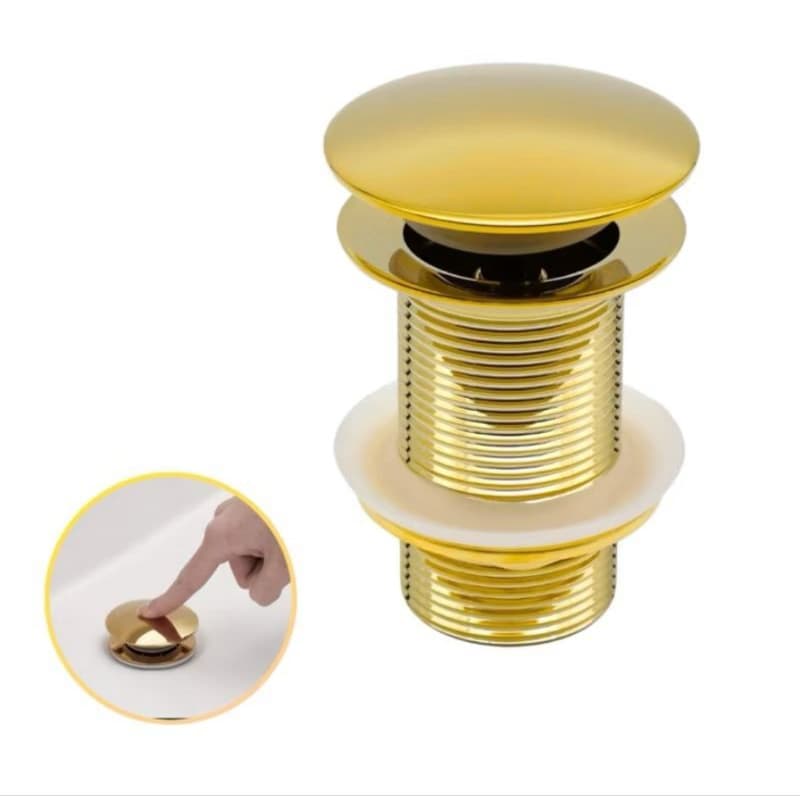 Valvula 1/4 Ralo Click Up Inteligente Em Metal Inox Para Banheiro E27 Luuk Young