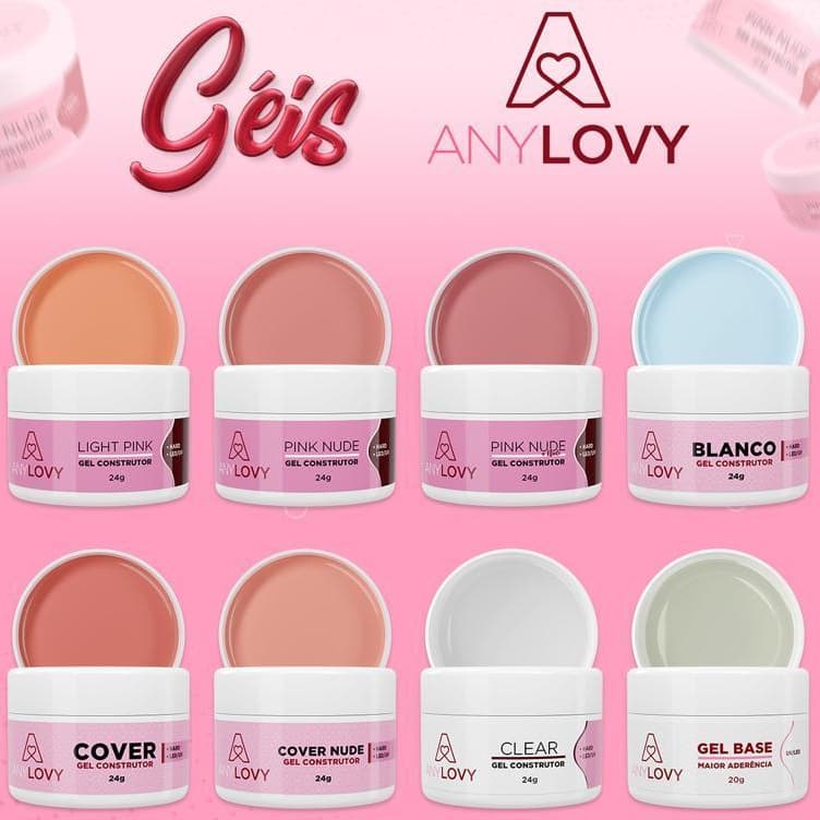 Gel Construtor - 24g - AnyLovy Alongamento Unha Postiça Acrigel Porcelana