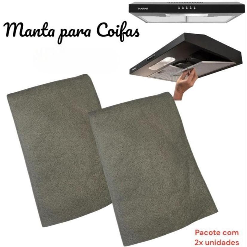 Manta Coifa Depurador Purificador Exaustor Suggar Universal Cinza 50x55 - 2 unidades