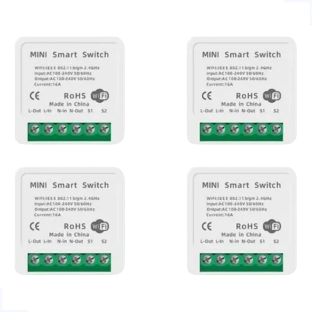 Kit 4 Interruptor Inteligente 16a Wifi Automação Alexa Google