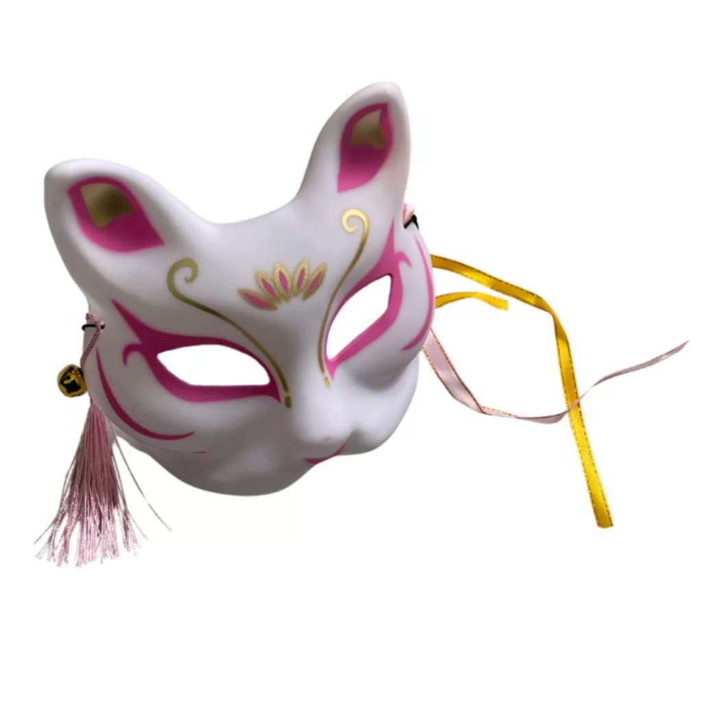 Máscara Raposa Japonesa Yokai Kitsune Luxo