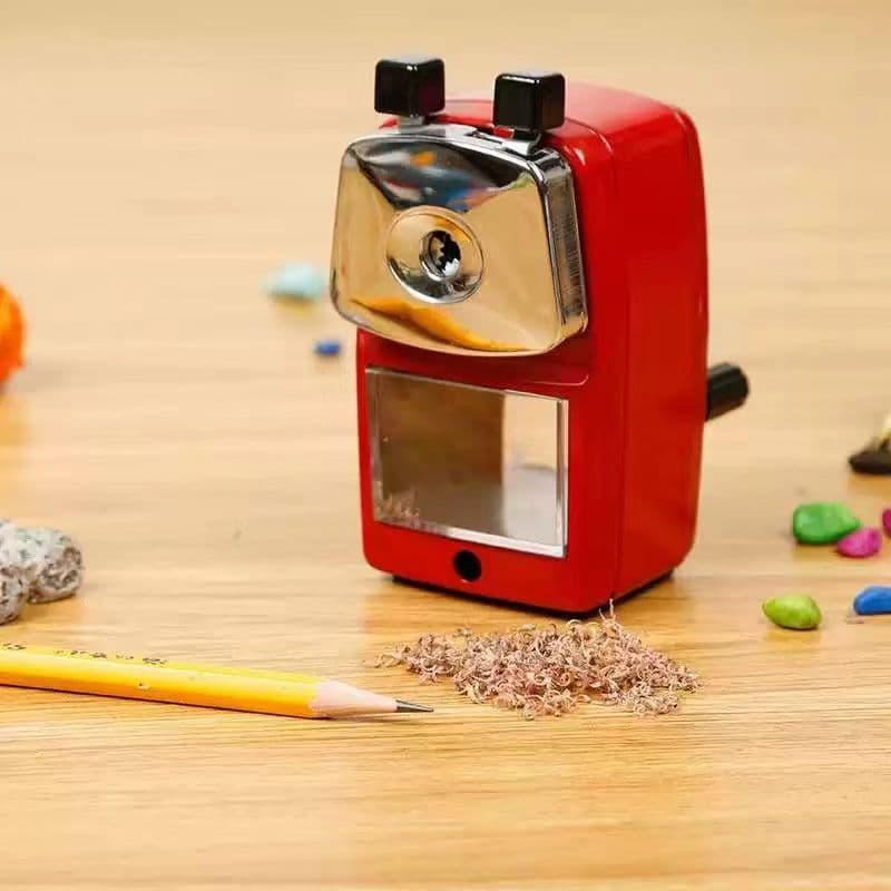 Apontador Manual de Mesa  para Lapis com Manivela e Deposito Coletor