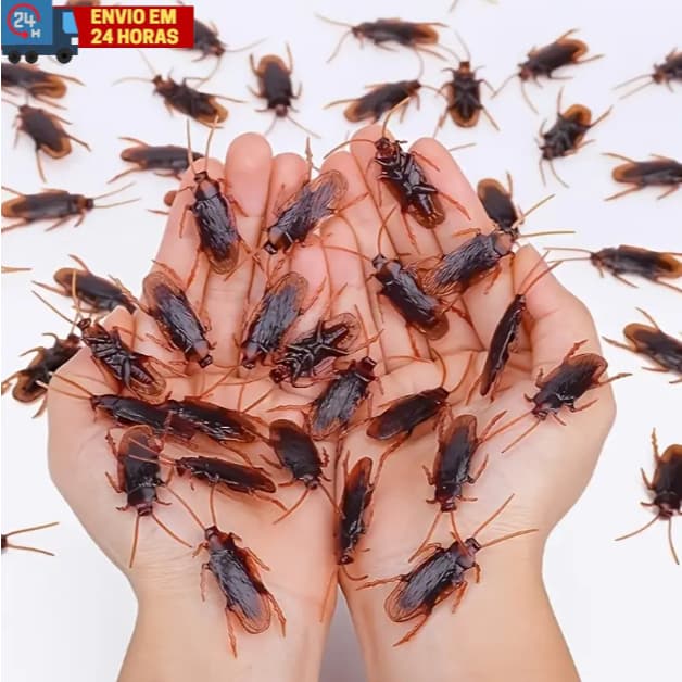 Barata de Brinquedo Realista Simulação Borracha Pegadinha Mágica